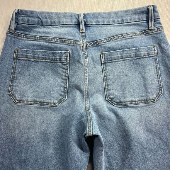 Lovervet By Vervet Y2K Wide Leg High Rise Jeans Womens Size 30/ 11 Denim Stretch - Picture 9 of 11